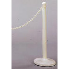 Stanchions with 10' Chain (White)